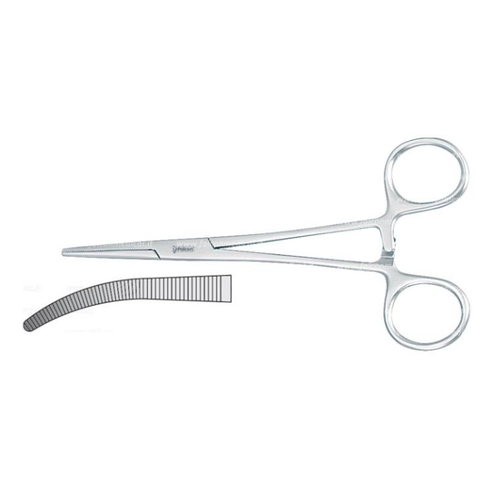 Pinza Emostatica Crile Curva 140mm  - Falcon Medical Italia