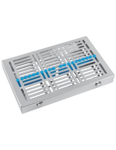 Twist-Lock Cassette Tray with cover MIDI - Blu  - Falcon Medical Italia