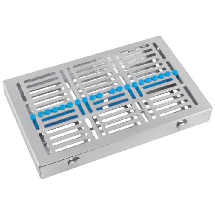 Twist-Lock Cassette Tray with cover MIDI - Blu  - Falcon Medical Italia